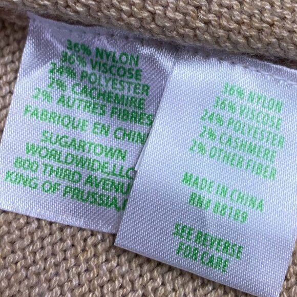 Lilly Pulitzer Open Front Cardigan Sweater Women's Small Gold Metallic Cashmere - Picture 8 of 13